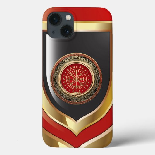 [610] Vegvisir - Viking Gold Magic Runic Compass Case-Mate iPhone Hülle (Rückseite)