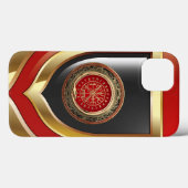 [610] Vegvisir - Viking Gold Magic Runic Compass Case-Mate iPhone Hülle (Rückseite (Horizontal))