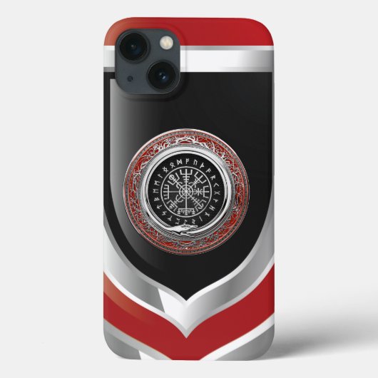 [610] Vegvisir - Viking Silver Magic Runic Compass Case-Mate iPhone Hülle (Rückseite)