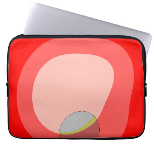 615 Rot Abstrakt Laptopschutzhülle (Vorderseite)