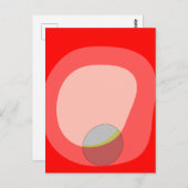 615 Rot Abstrakt Postkarte (Vorne/Hinten)