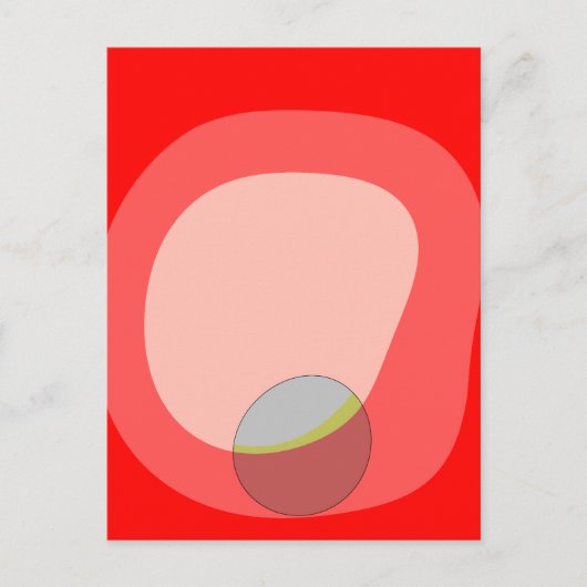 615 Rot Abstrakt Postkarte (Vorderseite)