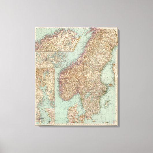 6162 Schweden, Norwegen Leinwanddruck (Vorderseite)