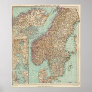 6162 Schweden, Norwegen Poster
