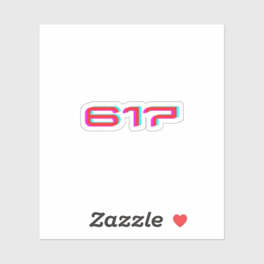 617 Boston Massachusetts Aufkleber (Blatt)