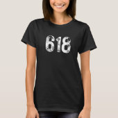 618 Area Code Belleville IL Mobilfunkbereich T-Shirt (Vorderseite)