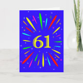 61. Birthday Explosion Card Karte (Vorderseite)