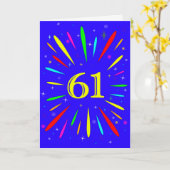 61. Birthday Explosion Card Karte (Gelbe Blume)