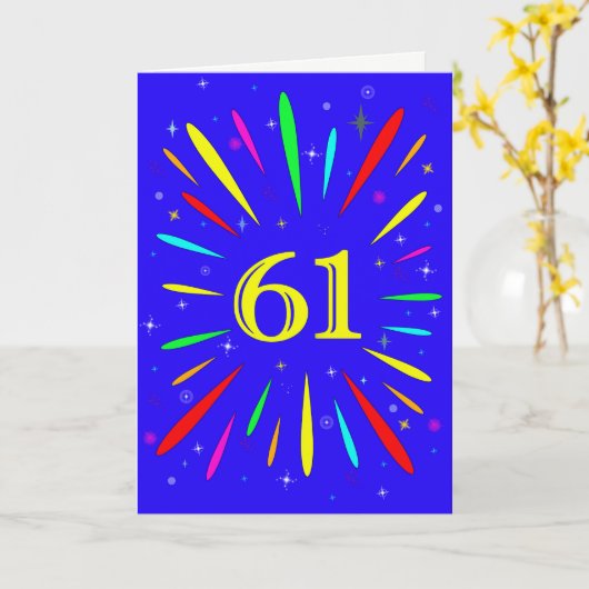 61. Birthday Explosion Card Karte (Gelbe Blume)