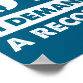 61 Birthday Gift Funny Demand Recount 61 Years Old Poster (Ecke)