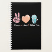 61.Boba Tea Peace Liebe Boba Tea Planer (Vorderseite)