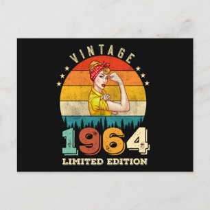 61. Geburtstag 1964 Vintage 61. Geburtstag Frauen Postkarte