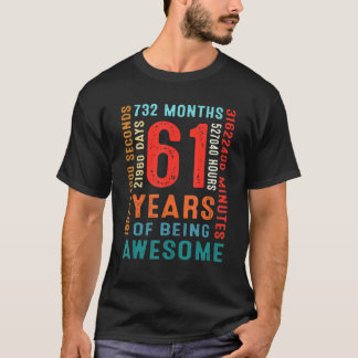 61. Geburtstag 61 Jahre alt 61 Jahre Awesom sein T-Shirt