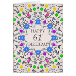 61. Geburtstag Abstrakte Blume