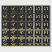 61. Geburtstag: Blumennummer, Individuelle Name, B Geschenkpapier (Flach)