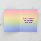 61. Geburtstag: Farbiger Regenbogen # 61, Individu Karte (Innenseite)