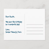 61. Geburtstag: Fun Hearts Pattern, Regenbogen 61 Postkarte (Rückseite)