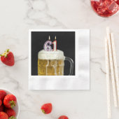 61. Geburtstag Kerzen in Bier Serviette (Beispiel)