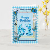 61. Geburtstag mit Scrapbook-Effekt Karte (Gelbe Blume)