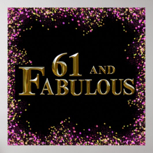 61. Geburtstag Poster (Vorne)