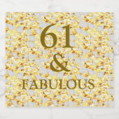 61. Geburtstag Schaumweinetikett (Einzelnes Label)