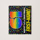 61. Geburtstag — Spaß, farbenfrohe Sternenweltenmu Puzzle (Vertikal)