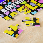 61. Geburtstag — Spaß, Liebende Herzformen + "61" Puzzle (Seite)