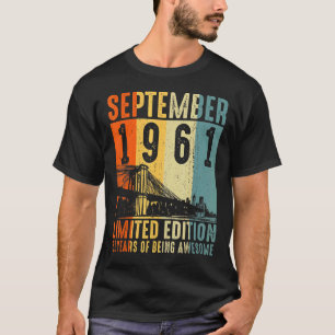 61. Geburtstag Vintag im September 1961 61 Jahre a T-Shirt