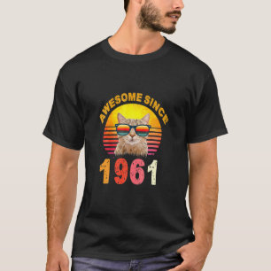 61. Geburtstag Vintage Katze Phantastisch seit 196 T-Shirt