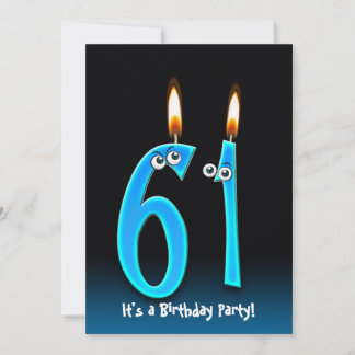 61. Geburtstagsparty Einladung