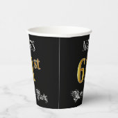 61. Geburtstagsparty - Extravagantes Script, Imita Pappbecher (Rechts)