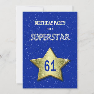 61. Geburtstagsparty für einen Superstar Einladung