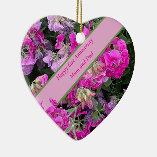 61. Hochzeit Keramik Ornament (Rechts)