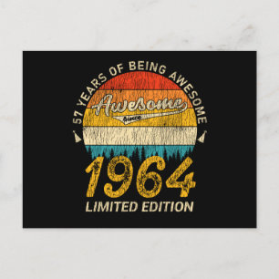 61 Jahre alt 1964 Retro Phantastisch 61. Geburtsta Postkarte