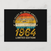 61 Jahre alt 1964 Retro Phantastisch 61. Geburtsta Postkarte (Vorderseite)