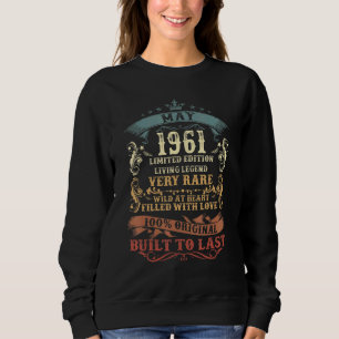 61 Jahre alt 61. Geburtstag für Männer Frauen Sweatshirt