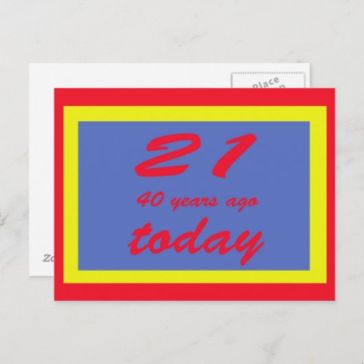 61 Jahre alt Postkarte (Vorne/Hinten)