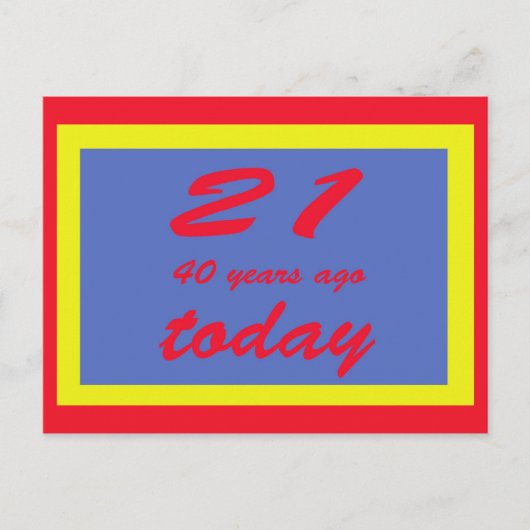 61 Jahre alt Postkarte (Vorderseite)