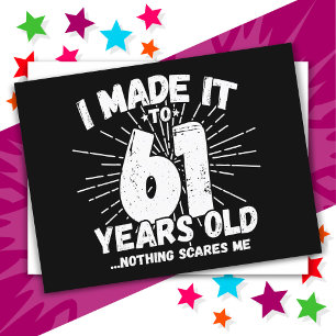 61 Jahre alt Sarcastic Meme Funny 61. Geburtstag Postkarte
