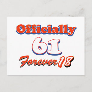 61 Jahre alte Geburtstagsdesigns Postkarte
