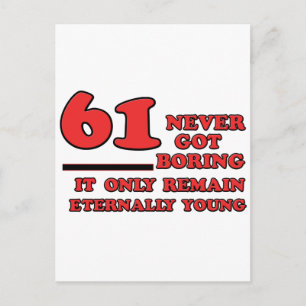 61 Jahre alte Geburtstagsdesigns Postkarte