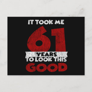 61 Jahre alter Tag sah mich gut aus 61. Geburtstag Postkarte