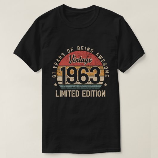 61 Jahre altes Geschenk, 1963 Limited Edition 61. T-Shirt (Design vorne)