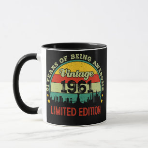 61 Jahre großartig Vintage 1961 Limitiert Tasse
