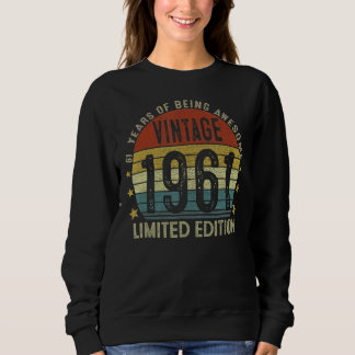 61 Jahre Vintag 1961 61. Klassik Sweatshirt