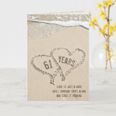 61. Jubiläum Beach Hearts Card Karte (Gelbe Blume)