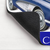 61CorvetteGlitzie, 61 Corvette, Classic Cars. Mousepad (Ecke)