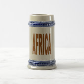 624 ml grau/blau AFRICA Bierglas (Mittel)