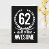 62. Geburtstag (62 Jahre Phantastisch) Karte (Gelbe Blume)