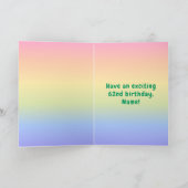62. Geburtstag: Farbiger Regenbogen # 62, Individu Karte (Innenseite)